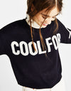 Hoodie with slogan