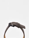Watch with faux leather strap