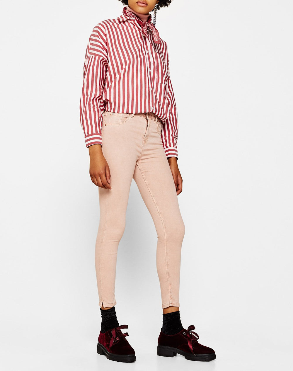 Super skinny mid-rise trousers