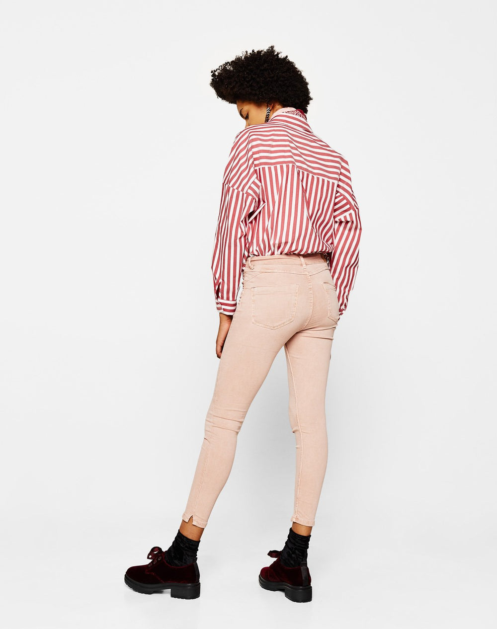 Skinny mid-rise trousers